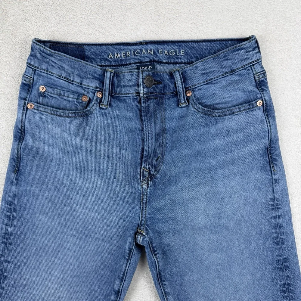 American Eagle Original Straight Easyflex Jeans Men's 28x30 Light‎ Wash Stretch